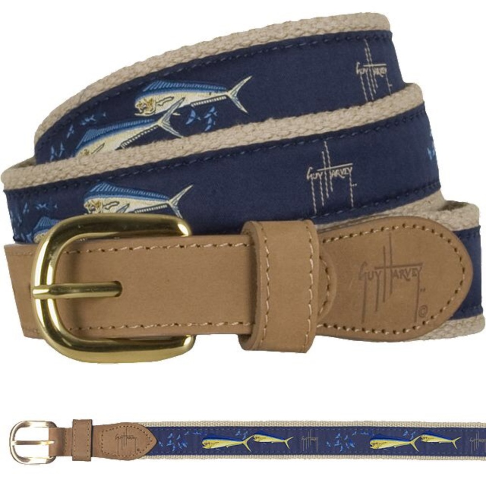 Guy Harvey Offshore Slam Fishing Belt Size 34 Navy